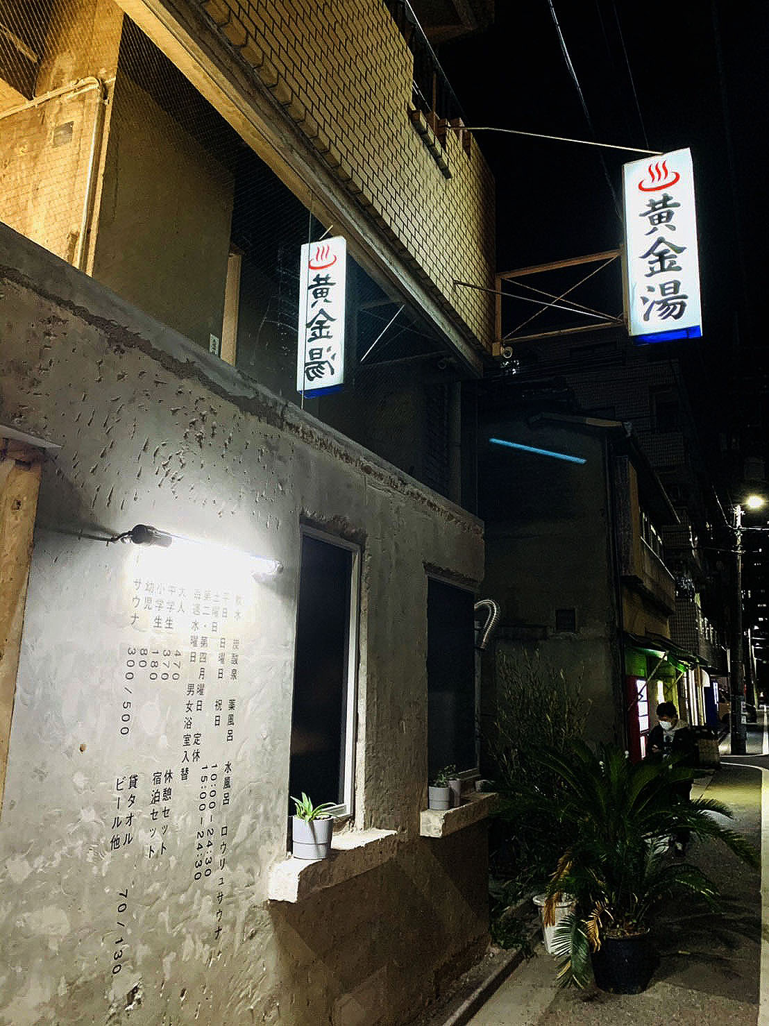 墨田区錦糸町の銭湯・サウナ「黄金湯」の入り口