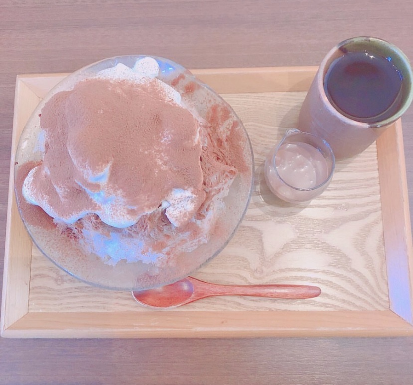 東京の人気かき氷店「ラヴィアンレーヴ」のガトーショコラの実物画像